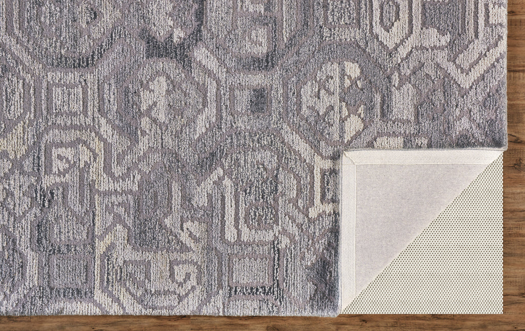 Asher Transitional Distressed Gray Ivory Taupe Area Rug (9' x 12')