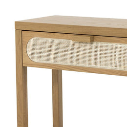 Allegra Console Table-Honey Oak Veneer