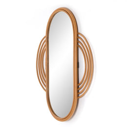 Naz Mirror-Honey Rattan