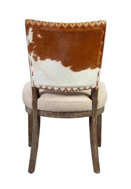 Lina Leather and Linen Chair