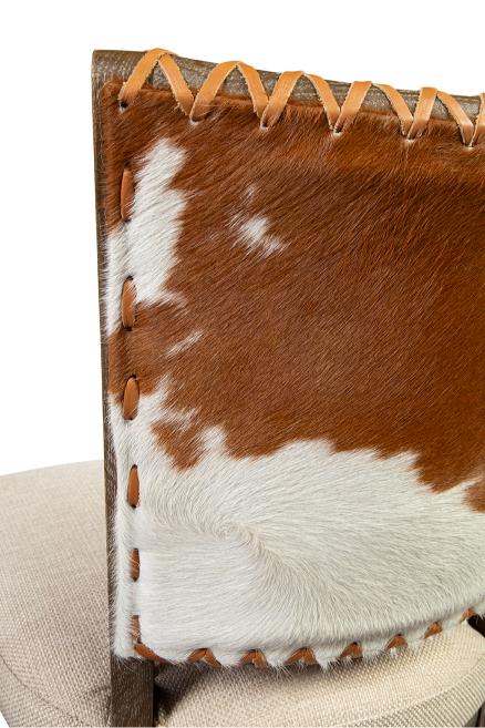 Lina Leather and Linen Chair