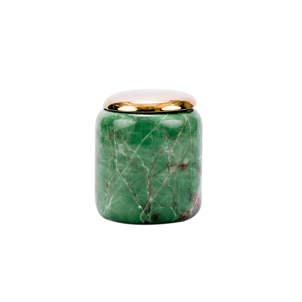 Jade Green Lidded Jar Large