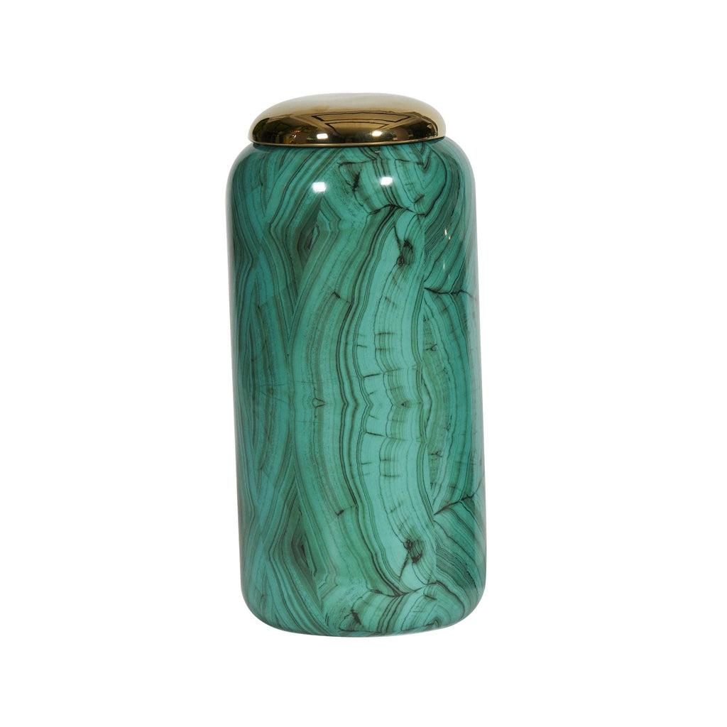 Forest Green Cylinder Jar Large