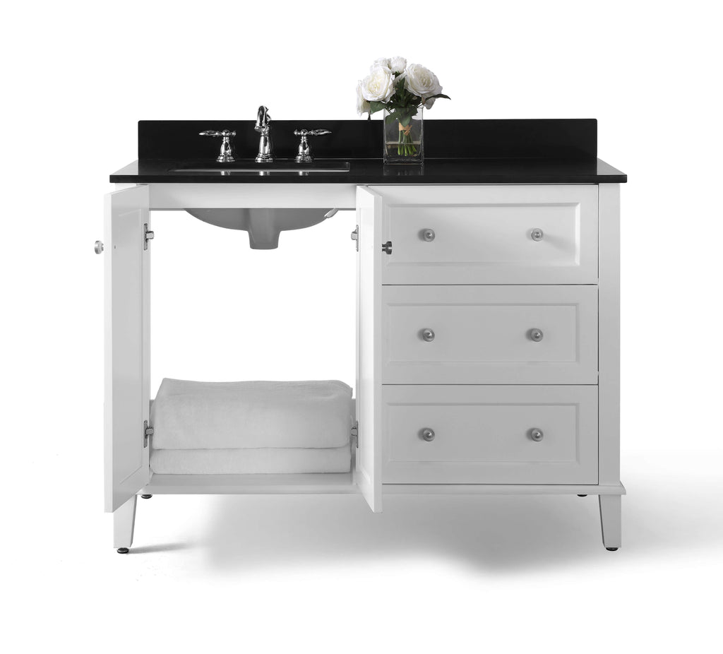 Hannah 48 Inch Off-Centered Bath Vanity Set