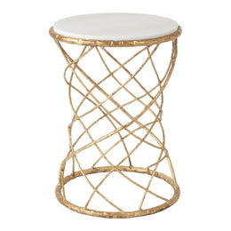 Tango Accent Table, Gold Leaf