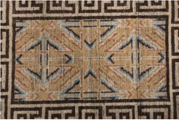 18th Century Chinese Style Rug In Beige Brown Geometric Pattern By Rug & Kilim 2