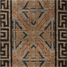 18th Century Chinese Style Rug In Beige Brown Geometric Pattern By Rug & Kilim