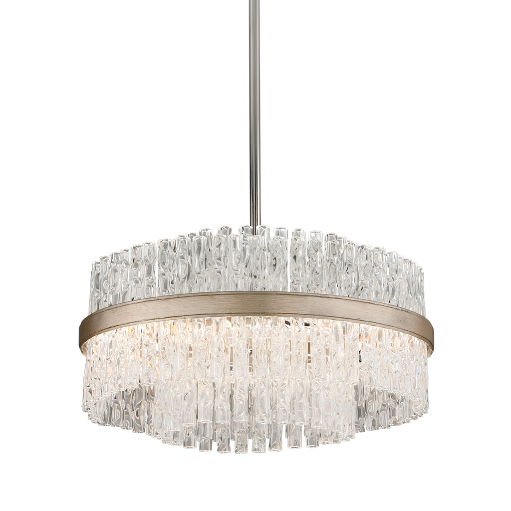 Chime Pendant 20" - Silver Leaf Polished Stainless