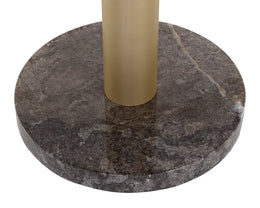 Monaco Bar Table - Gold - Grey Marble / Charcoal Grey