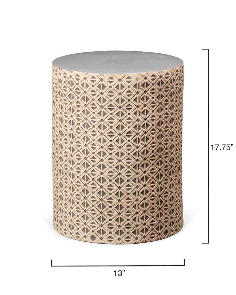 Charlotte Side Table-Cream and Grey