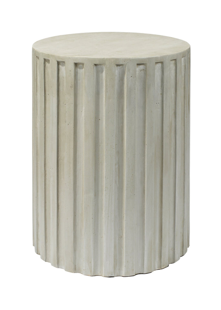 Fluted Column Side Table-Grey-20FLUT-STG