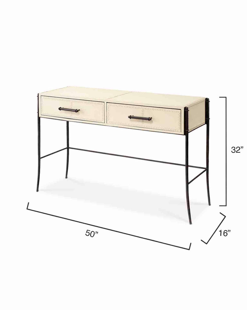 Nevado Console Table-Off White and Black