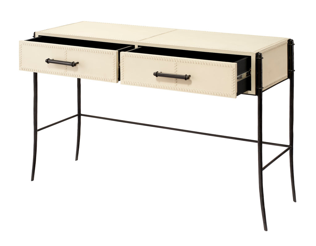 Nevado Console Table-Off White and Black