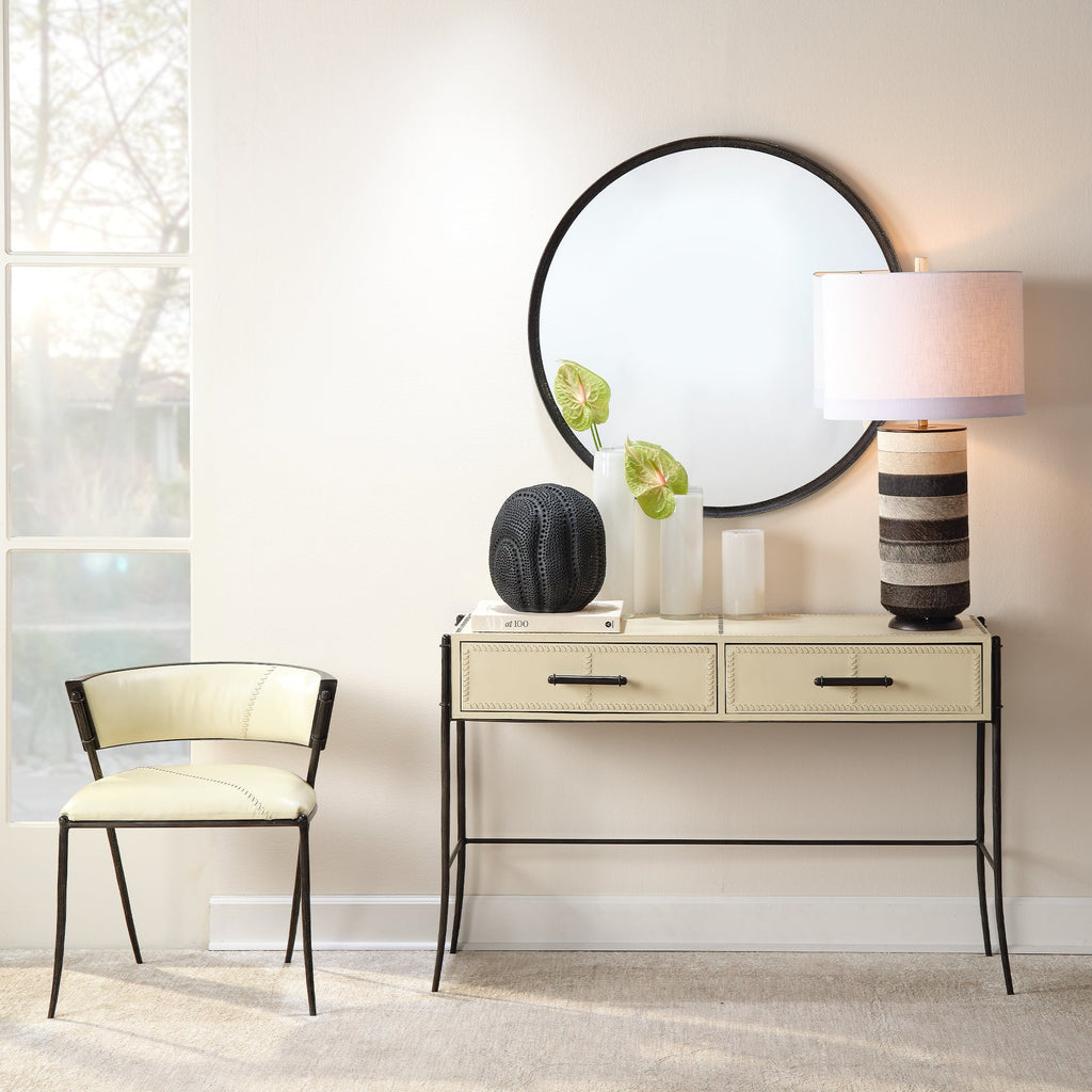 Nevado Console Table-Off White and Black