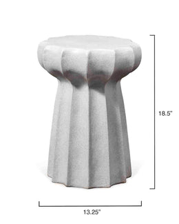 Oyster Side Table-Grey