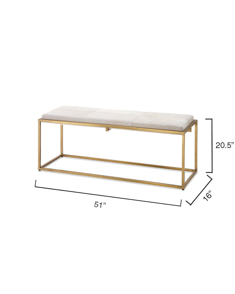Shelby Bench-White
