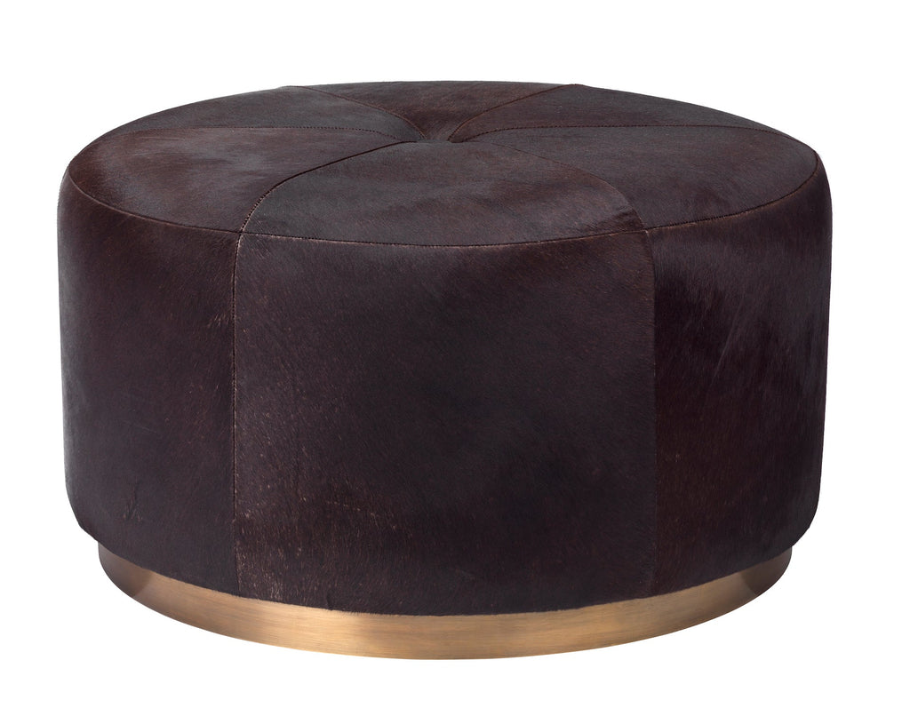 Thackeray Round Pouf-Brown-20THAC-LGES