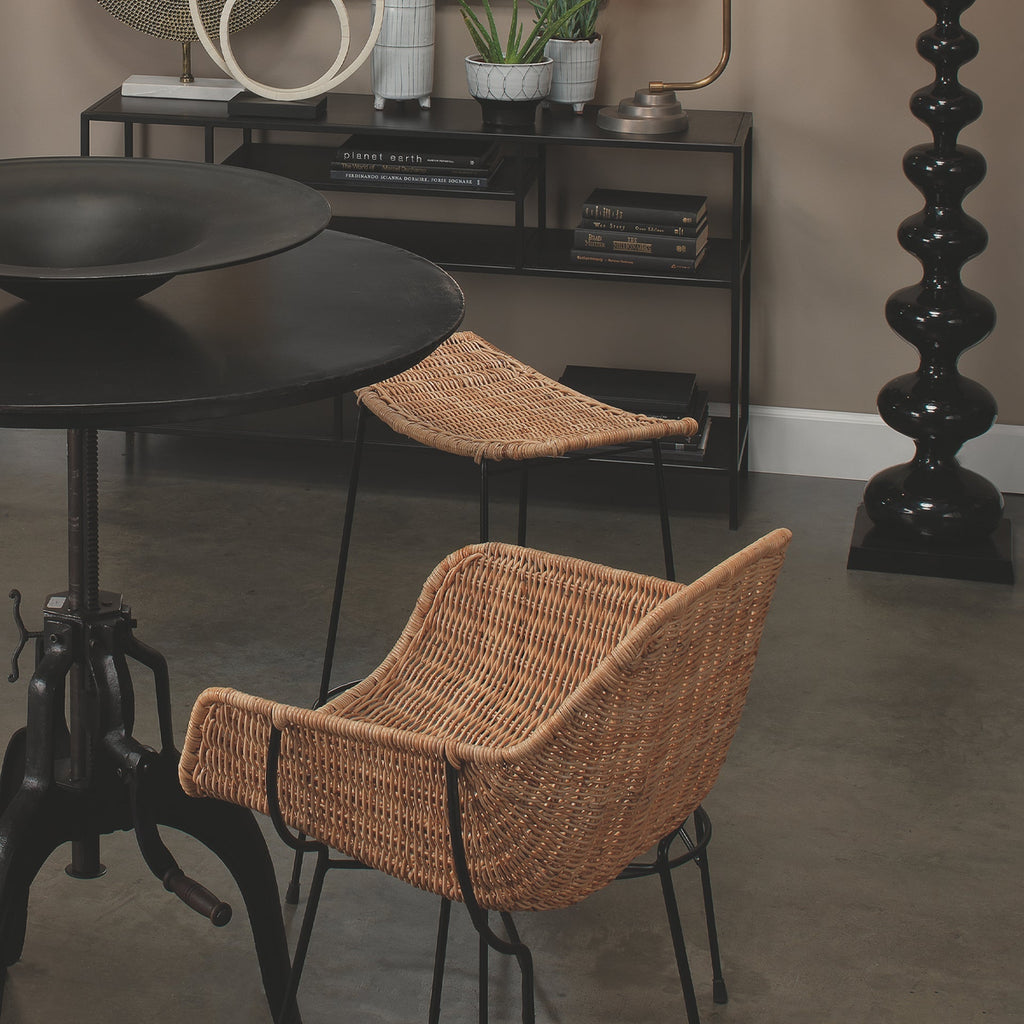 Wing Bar Stool-Brown