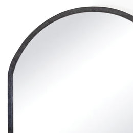 Knox Leather Mantle Mirror (Black)