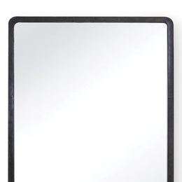 Knox Leather Rectangle Mirror (Black)