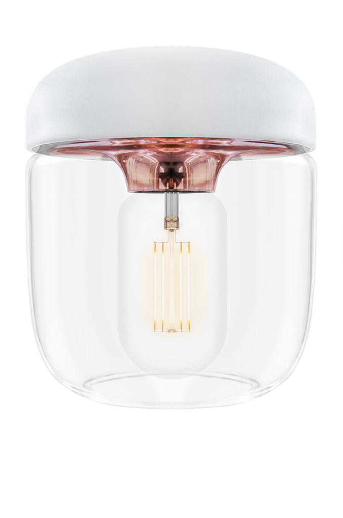 Acorn White Polished Copper Lamp Shade