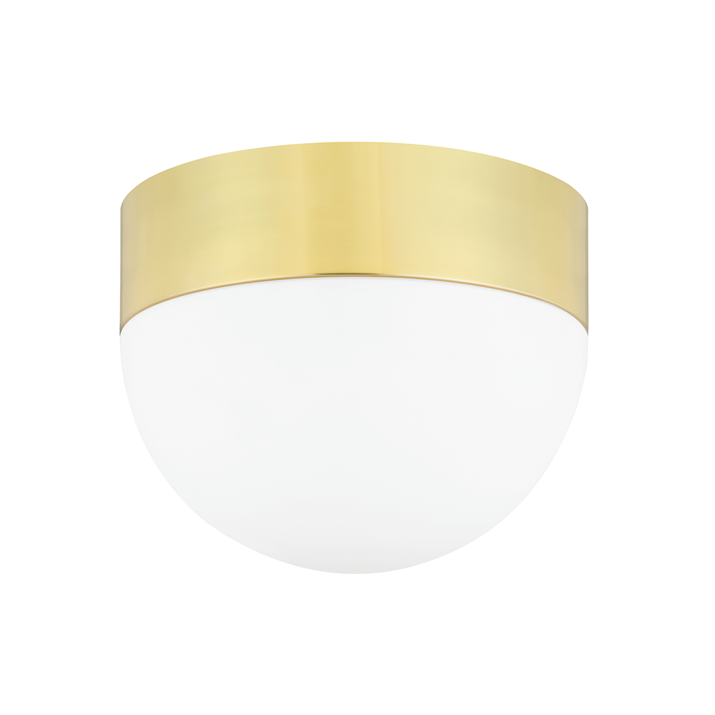 Adams 3 Light Flush Mount - Aged Brass