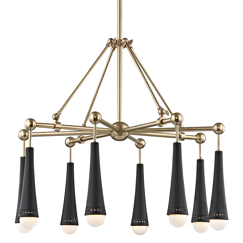 Tupelo Chandelier 24" - Aged Brass