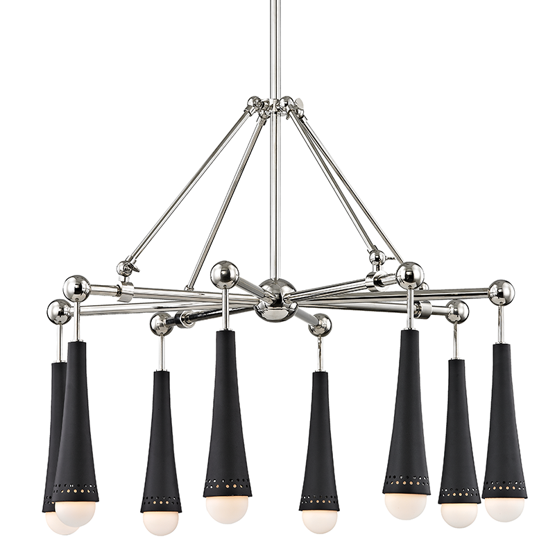 Tupelo Chandelier 24" - Polished Nickel