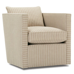 Rothko Swivel Chair, Stripe Putty