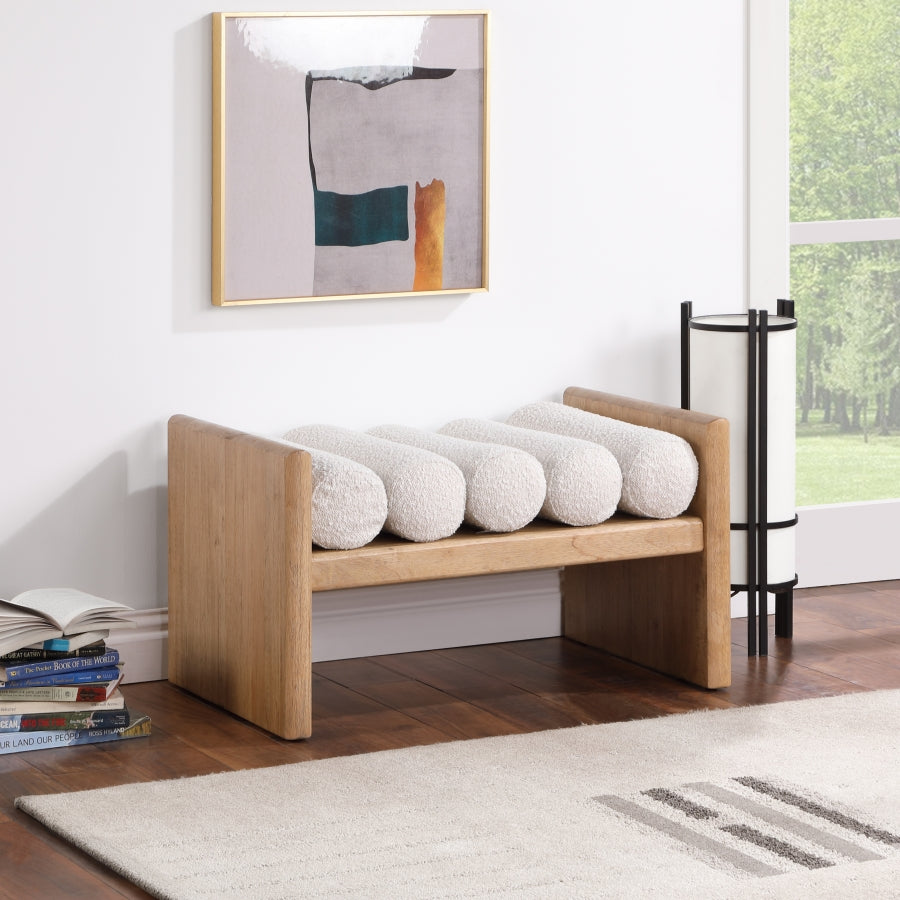 Waverly Boucle Fabric Bench by Meridian Furniture