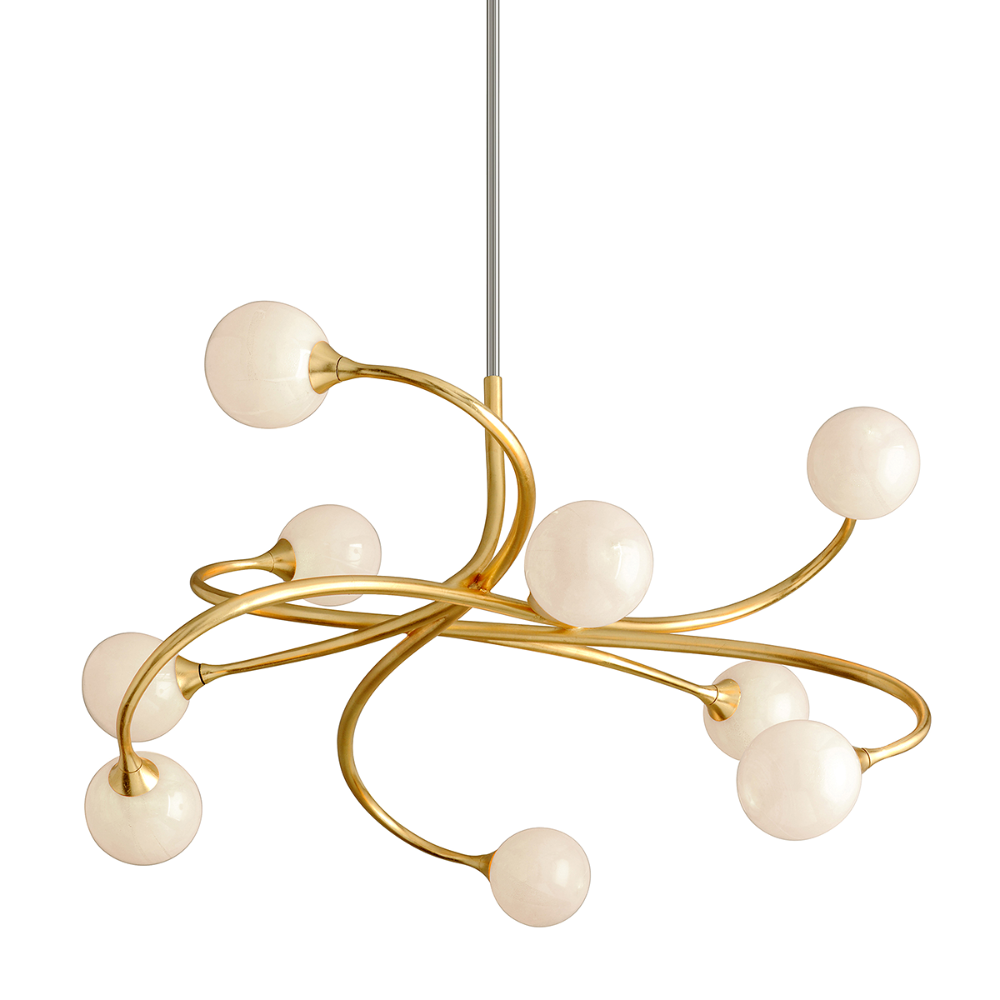 Signature Chandelier 22" - Gold Leaf