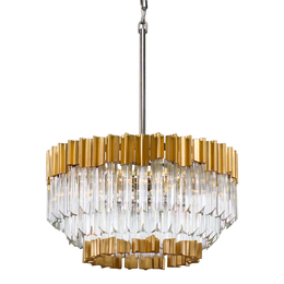 Charisma Pendant 12" - Gold Leaf W Polished Stainless