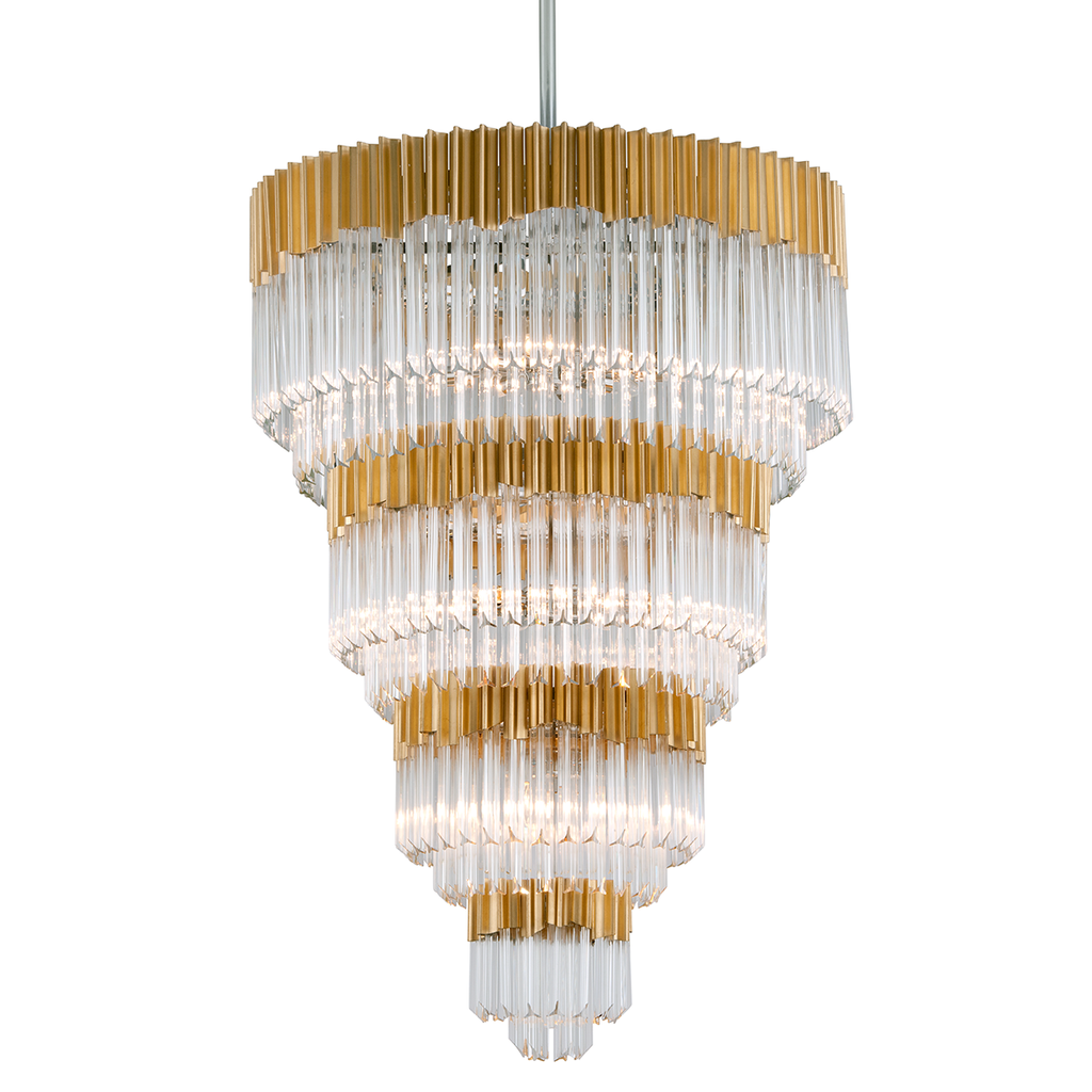 Charisma Pendant 51" - Gold Leaf W Polished Stainless