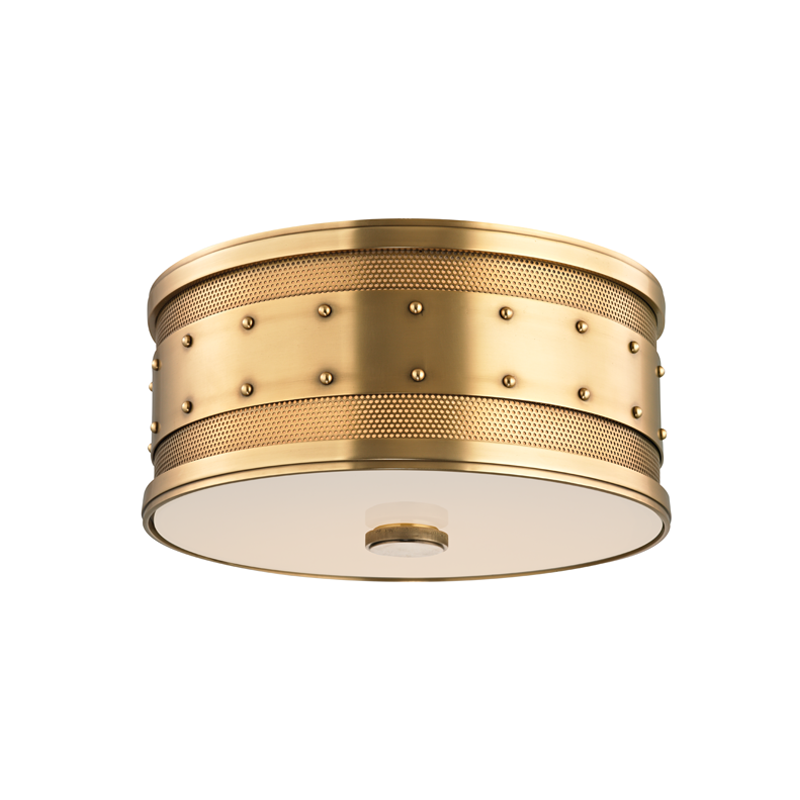 Gaines Flush Mount 12" - Aged Brass