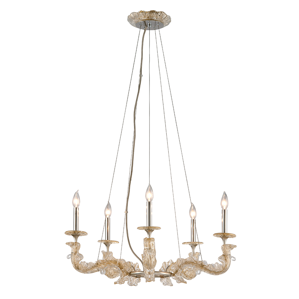 Cielo Chandelier 13" - Silver Leaf