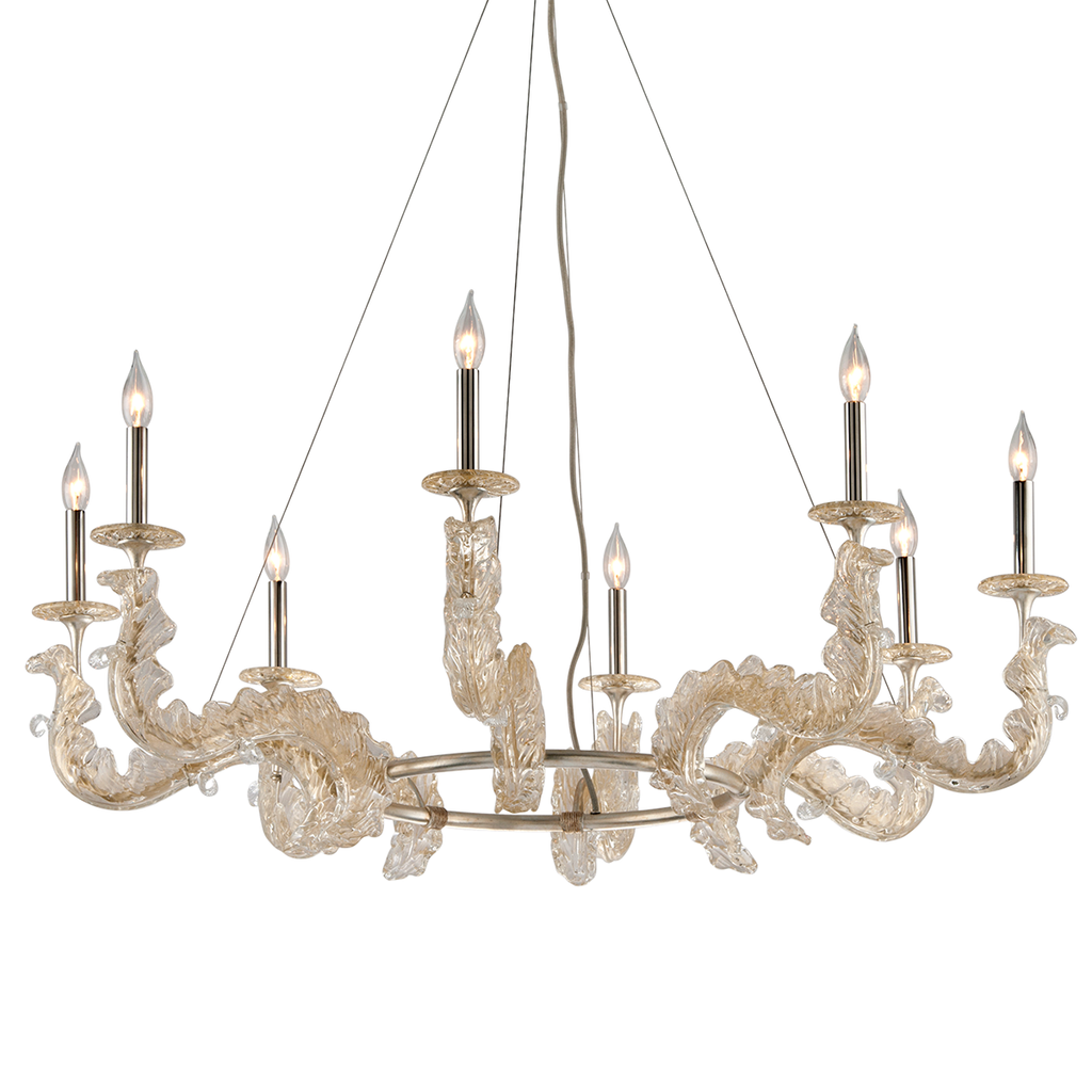 Cielo Chandelier 45" - Silver Leaf