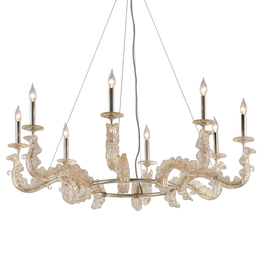 Cielo Chandelier 45" - Silver Leaf