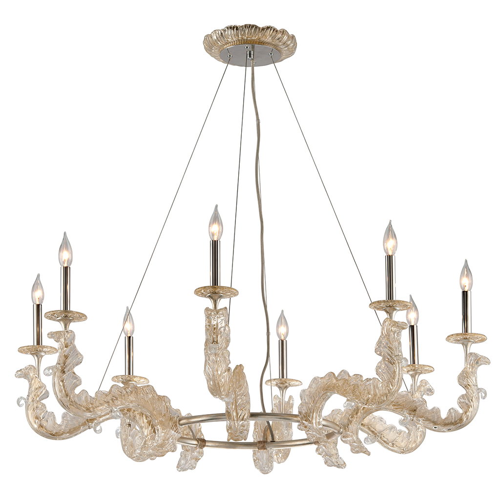 Cielo Chandelier 45" - Silver Leaf