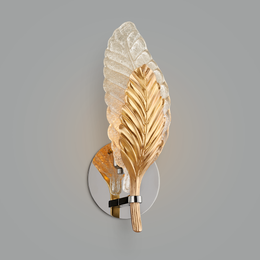 Anello Wall Sconce - Gold Leaf W Polished Stainless