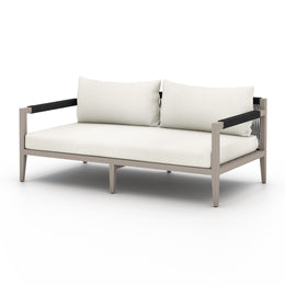 Sherwood Outdoor Sofa, Weathered Grey - Venao Ivory