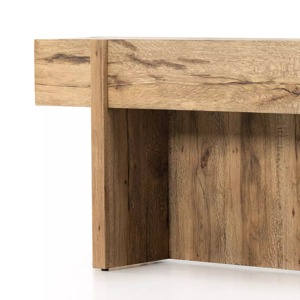 Bingham Console Table, Rustic Oak Veneer