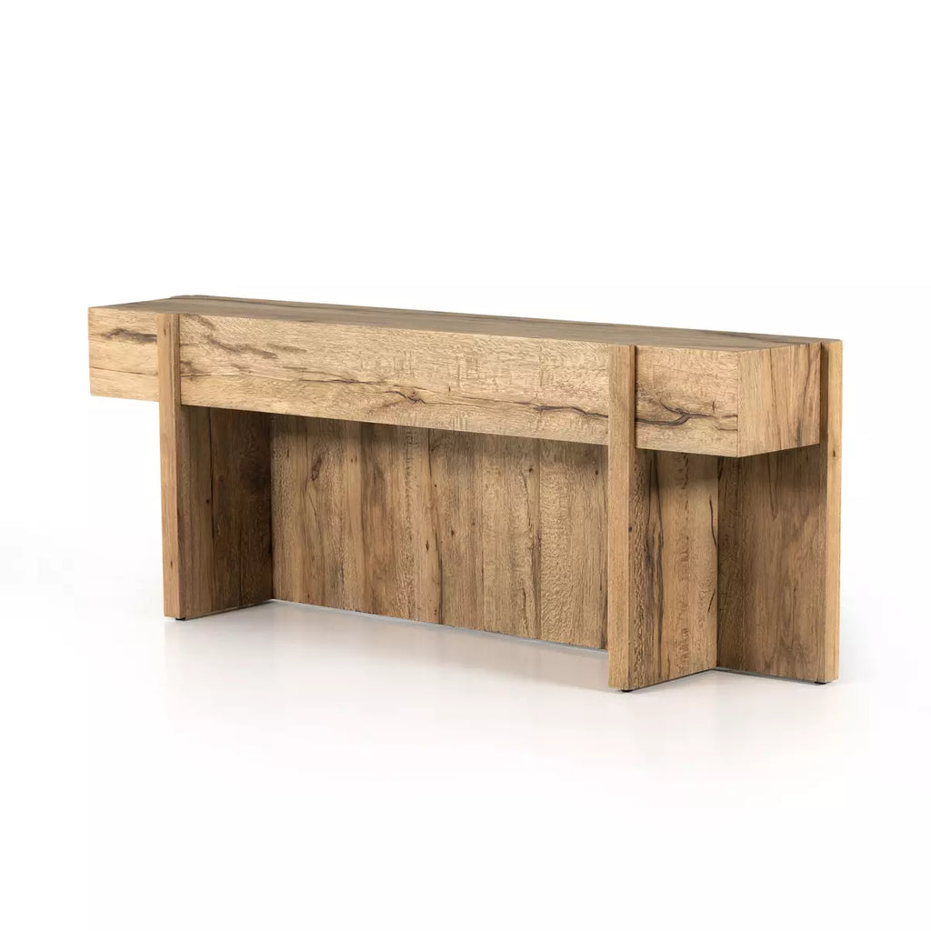 Bingham Console Table, Rustic Oak Veneer