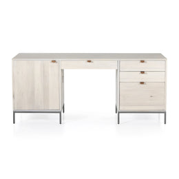 Trey Executive Desk - Dove Poplar by Four Hands