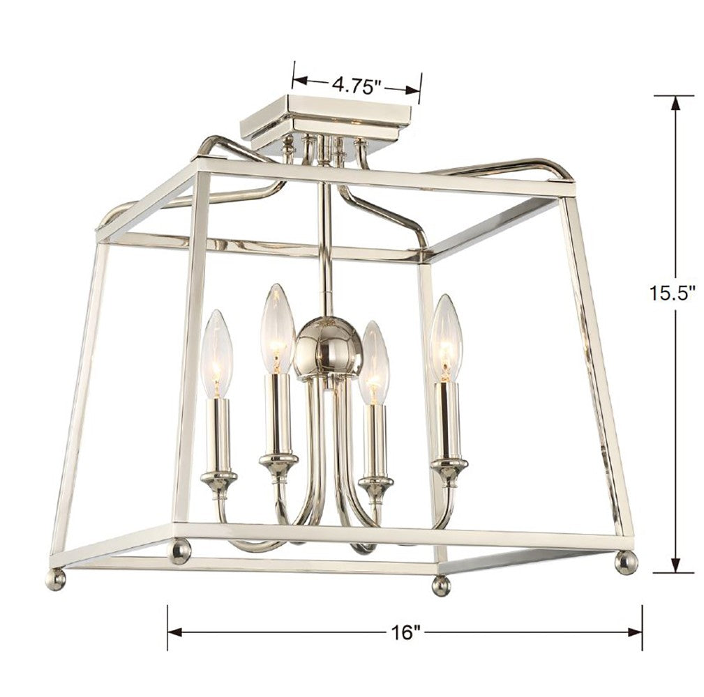 Libby Langdon Sylvan 4 Light Semi Flush