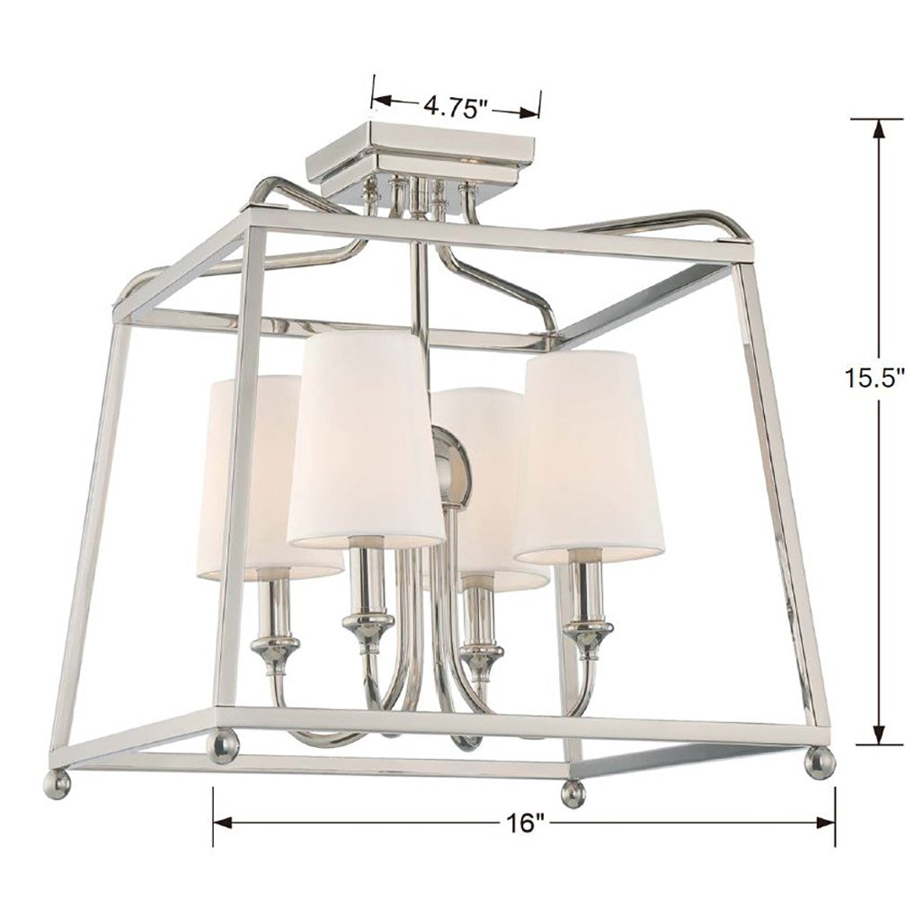 Libby Langdon Sylvan 4 Light Semi Flush