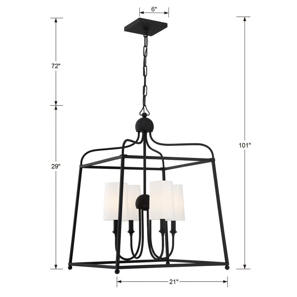 Libby Langdon Sylvan 4 Light Lantern Chandelier