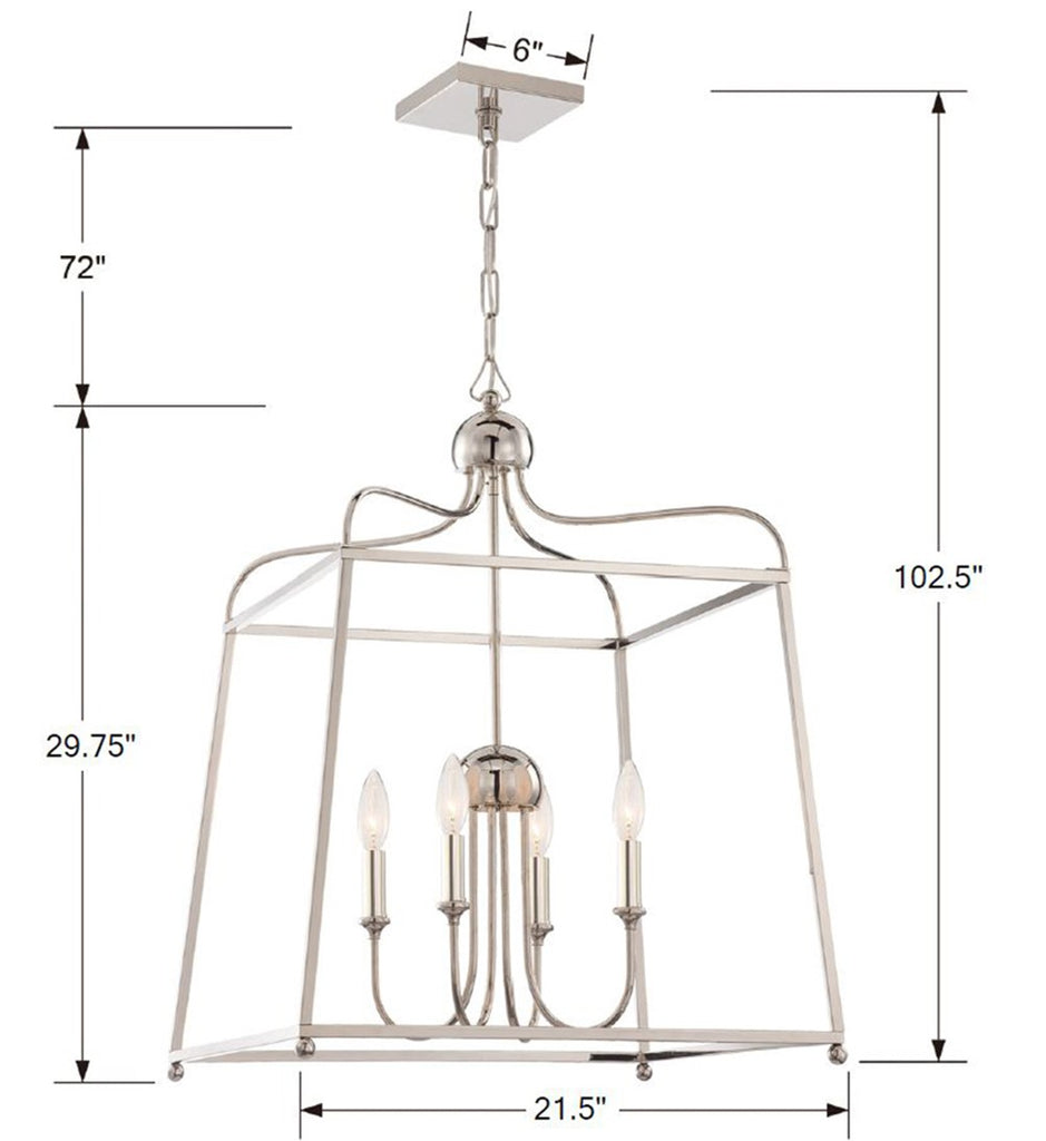 Libby Langdon Sylvan 4 Light Lantern Chandelier