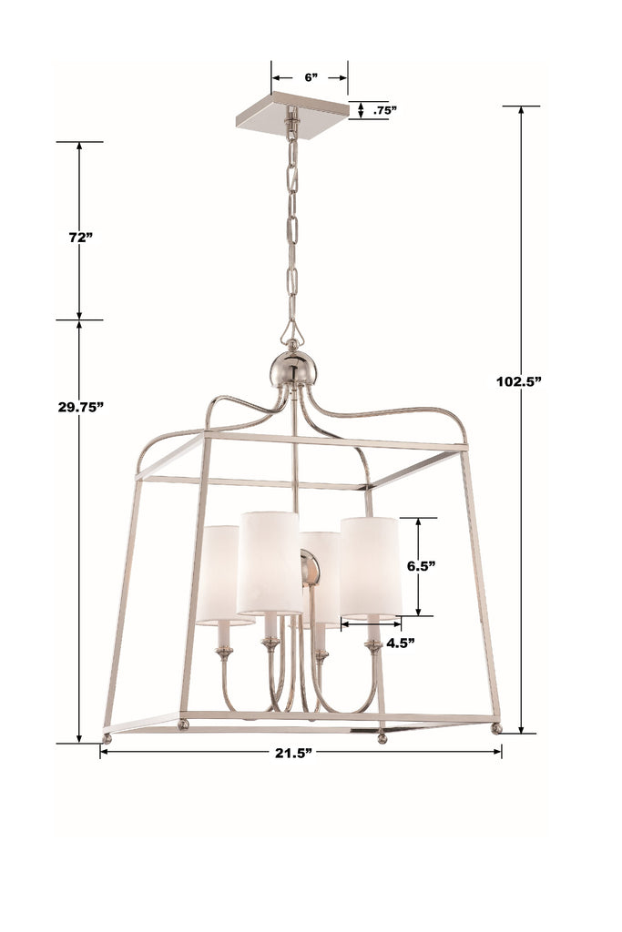 Libby Langdon Sylvan 4 Light Semi Flush