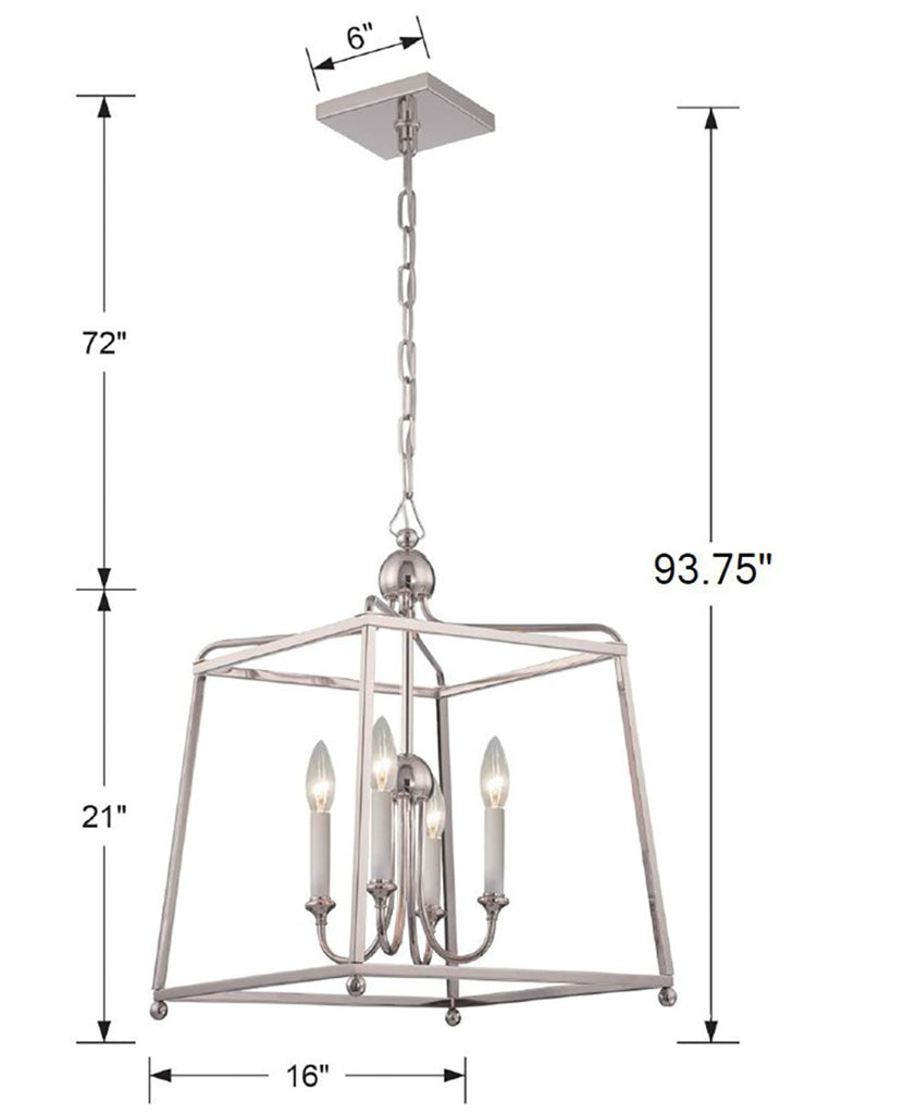 Libby Langdon Sylvan 4 Light Lantern Chandelier