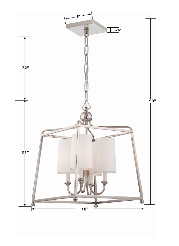 Libby Langdon Sylvan 4 Light Lantern Chandelier